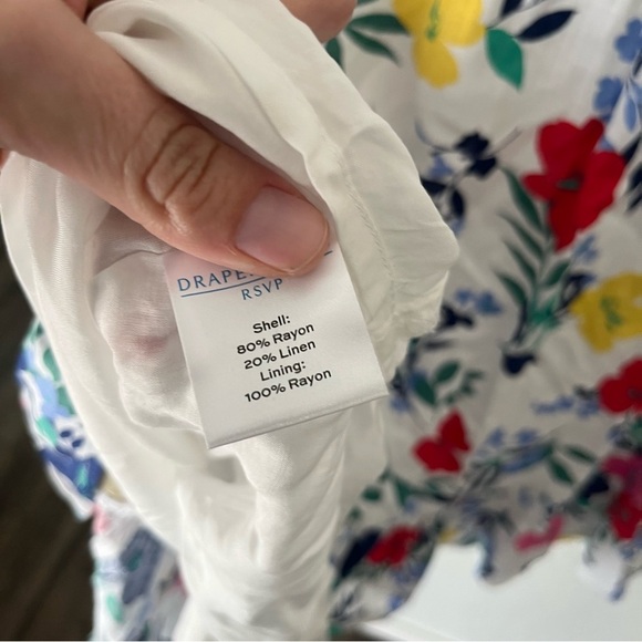 Draper James Dress Women's Large Floral Tie Waist Sundress - Picture 6 of 7